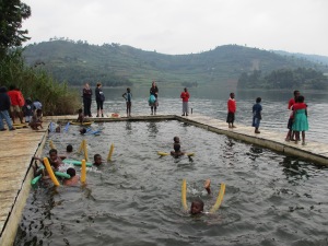 The swimming platform